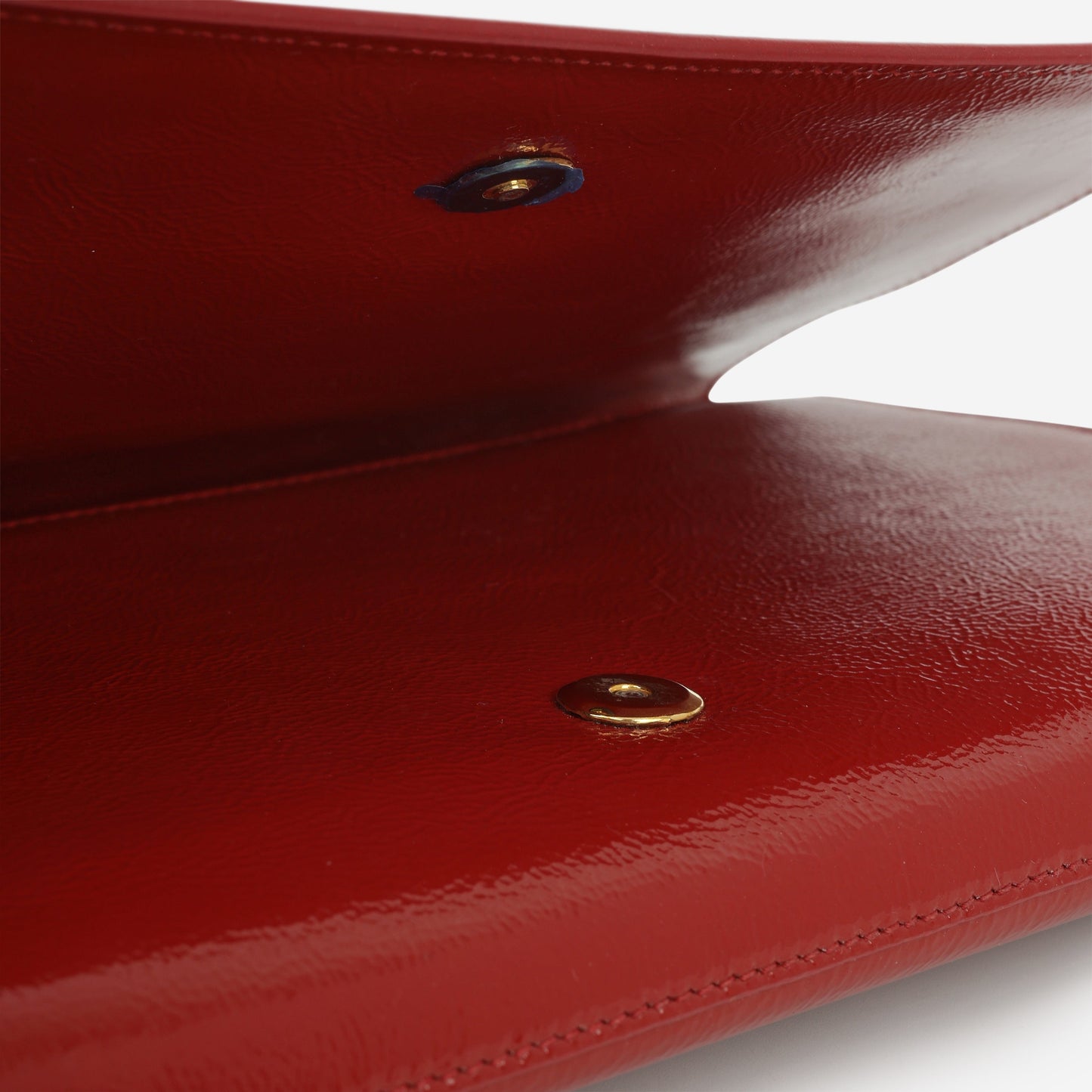 Saint Laurent Belle de Jour Clutch - Red Textured Glazed Calfskin