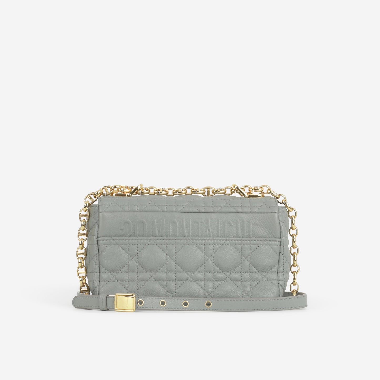 Dior Small Caro Bag - Stone Grey Cannage Calfskin | Gold Hardware