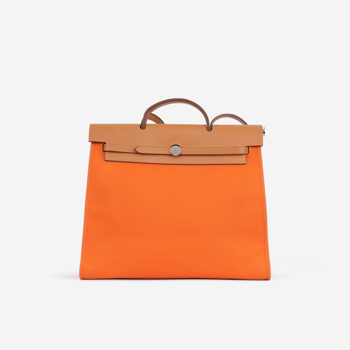Hermès Herbag 39 - Orange Canvas / Fauve Hunter | Palladium Hardware