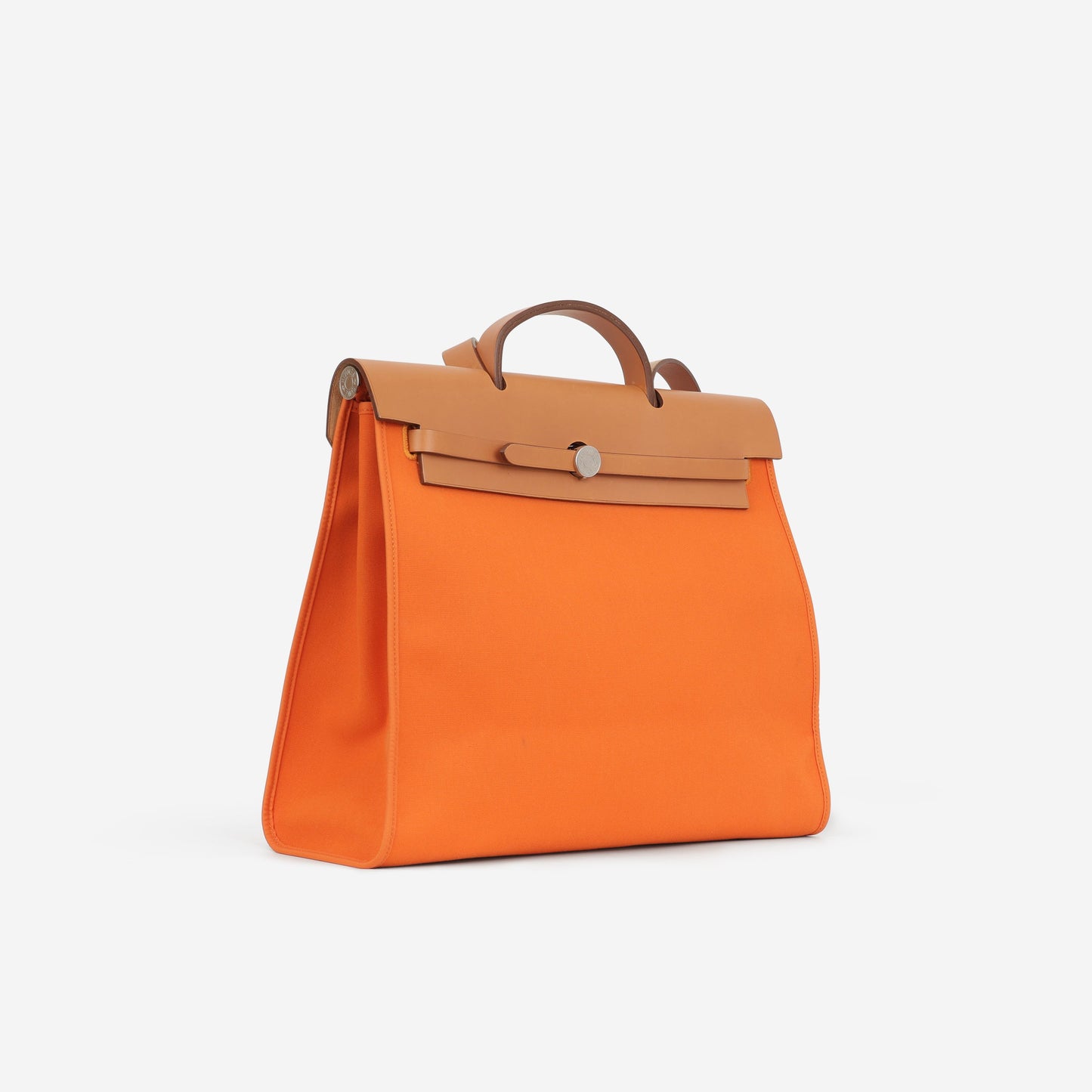 Hermès Herbag 39 - Orange Canvas / Fauve Hunter | Palladium Hardware