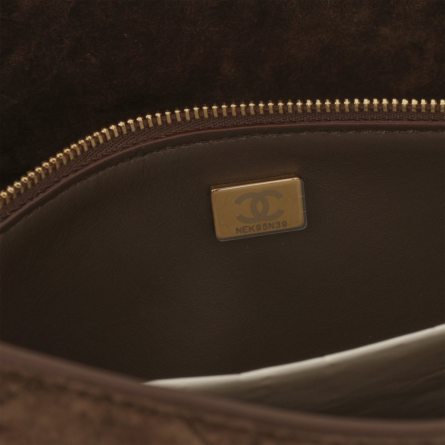 Chanel Métiers D'art Maxi Flap Bag - Dark Brown Suede | Gold Hardware