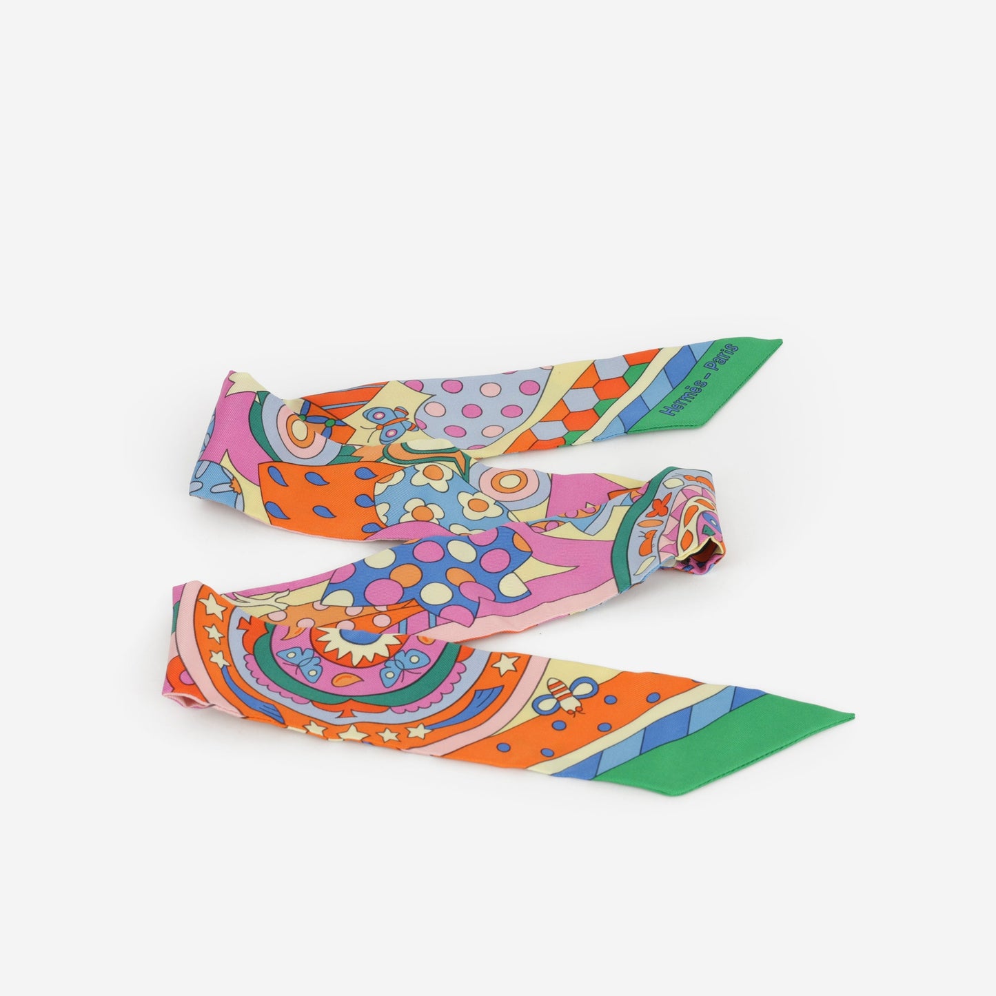 Hermès Les Murmures de la Foret Twilly - Vert / Cyclamen / Multicolore Silk