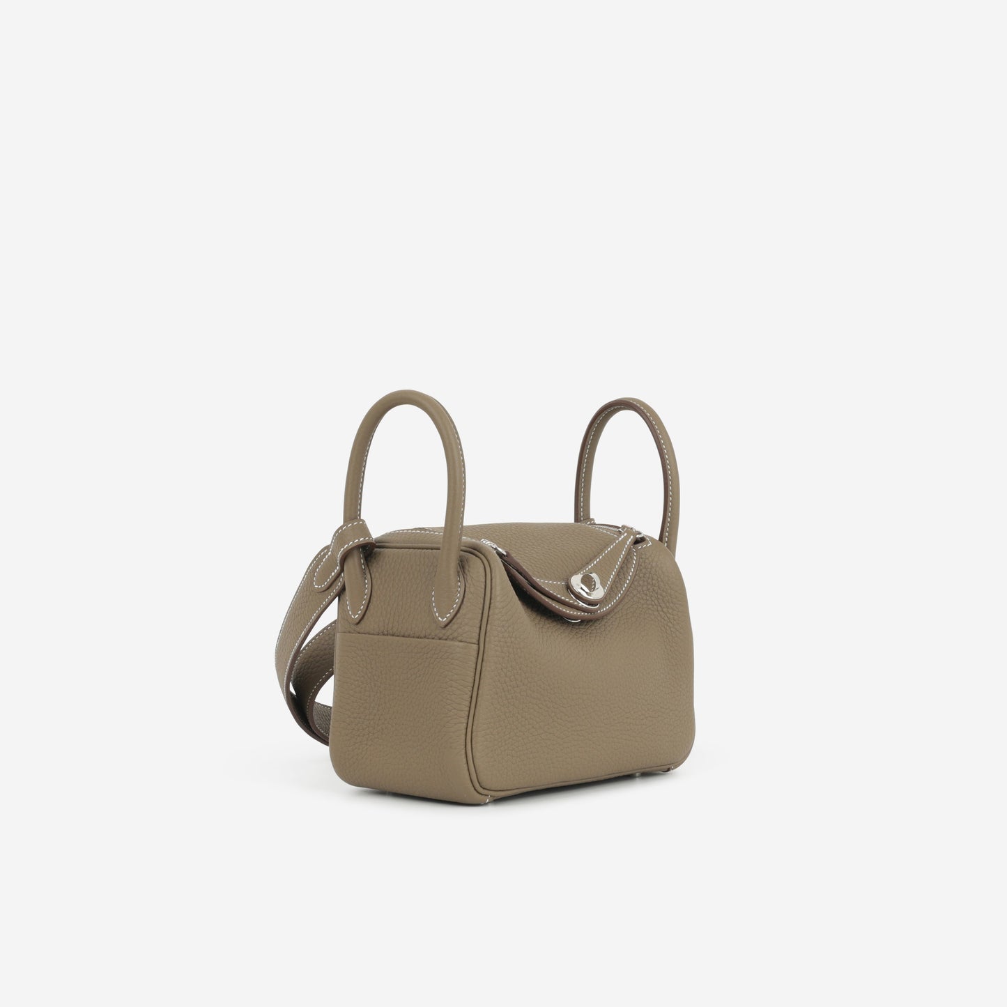 Hermès Mini Lindy - Etoupe Clemence | Palladium Hardware