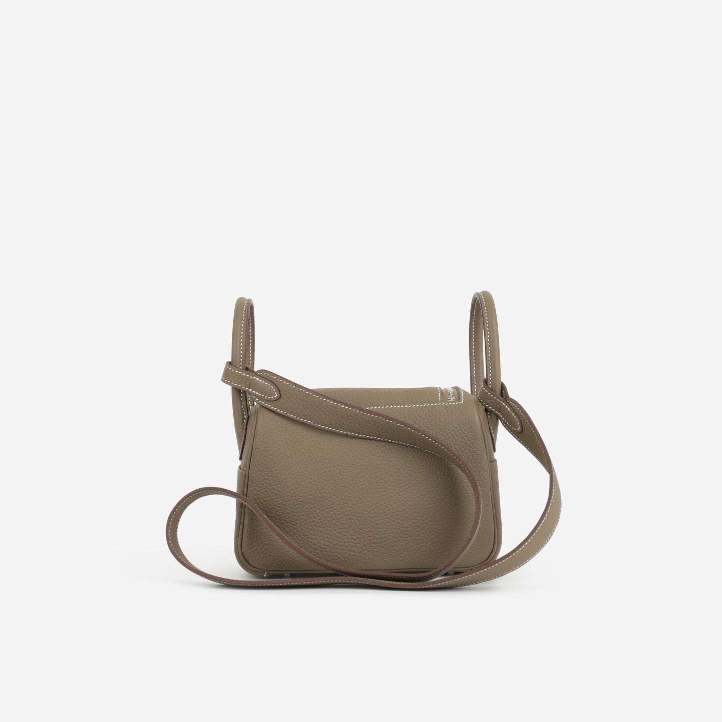 Hermès Mini Lindy - Etoupe Clemence | Palladium Hardware
