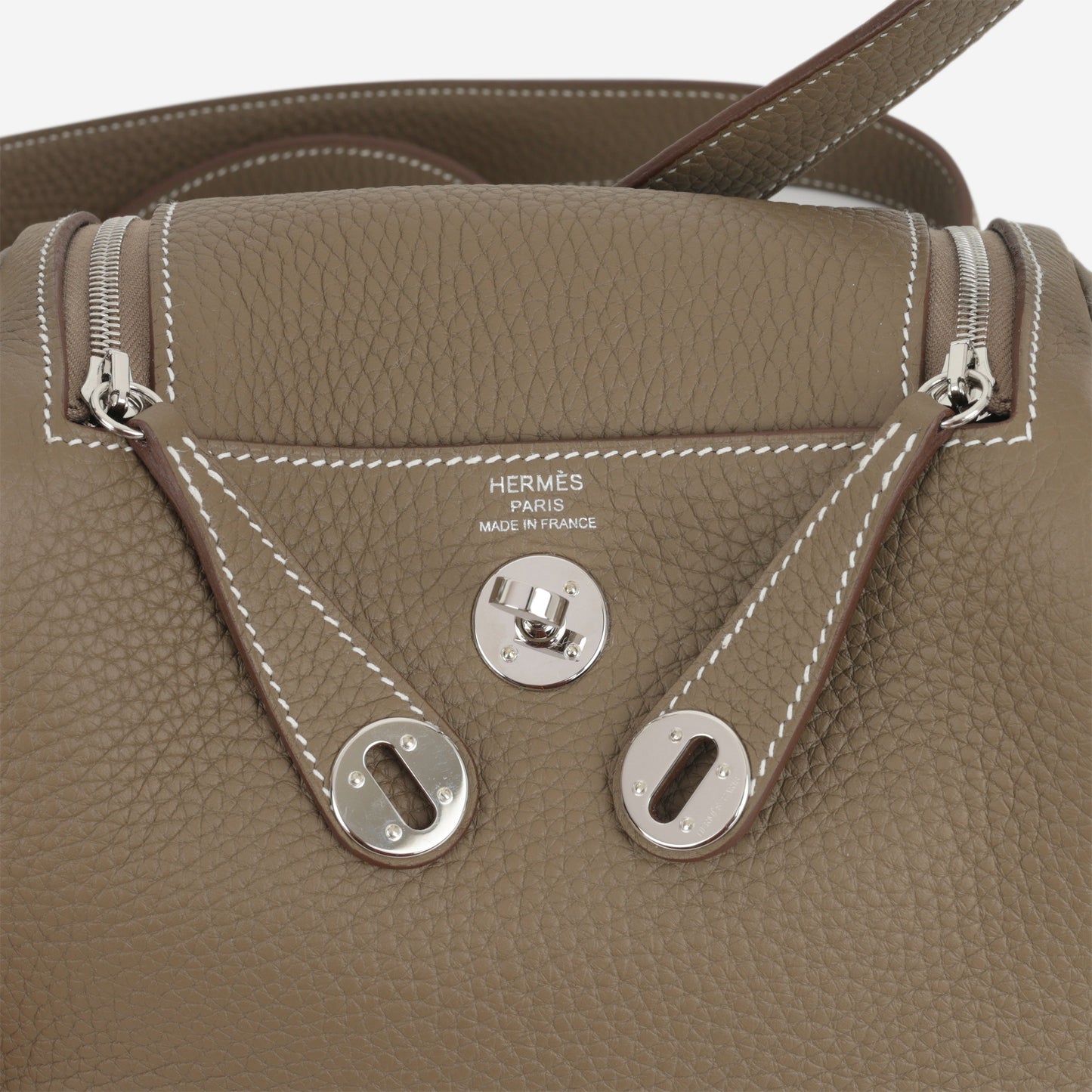 Hermès Mini Lindy - Etoupe Clemence | Palladium Hardware