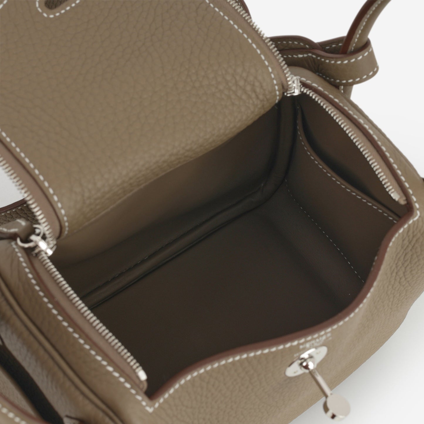 Hermès Mini Lindy - Etoupe Clemence | Palladium Hardware