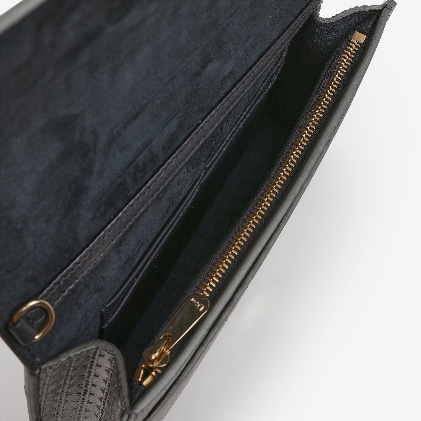 Dior 2-In-1 30 Montaigne Pouch - Silver Microcannage Calfskin | Champagne Gold Hardware