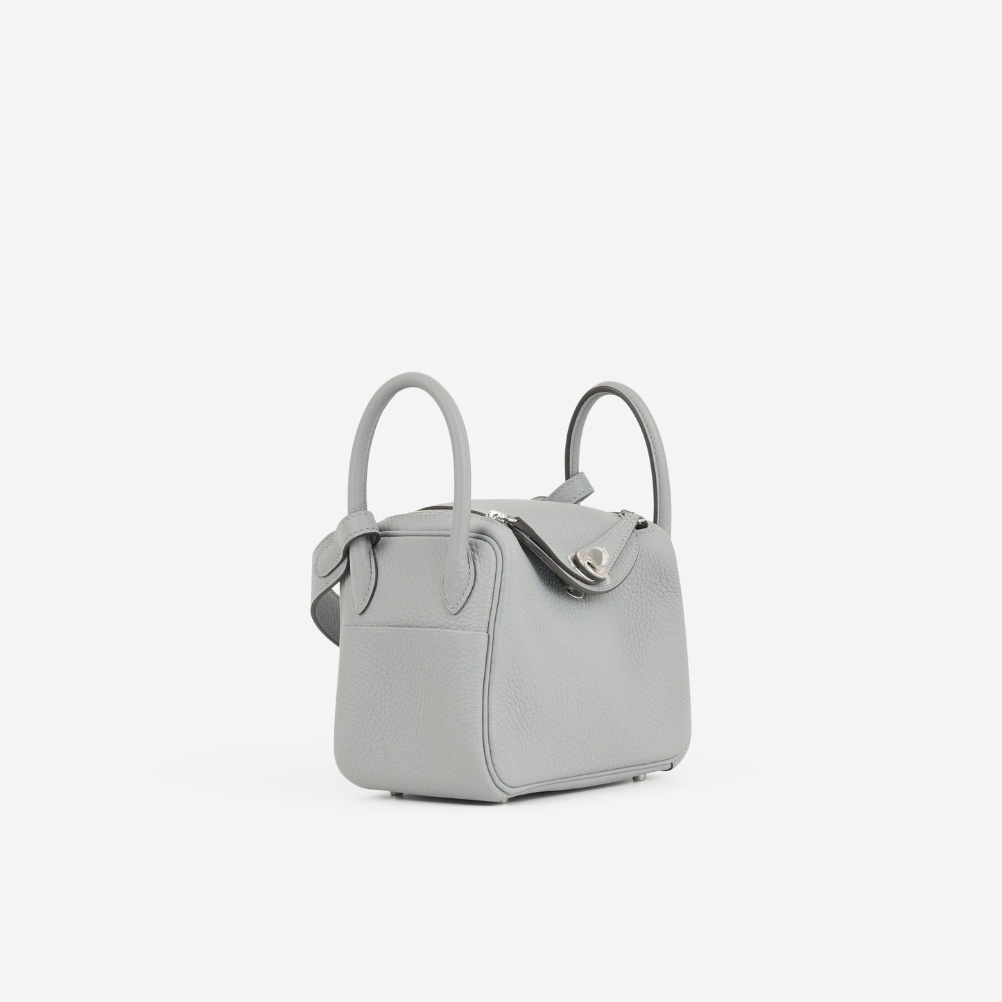 Hermès Mini Lindy - Gris Pantin Clemence | Palladium Hardware
