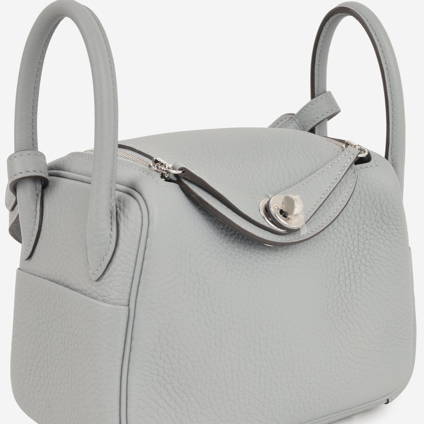 Hermès Mini Lindy - Gris Pantin Clemence | Palladium Hardware