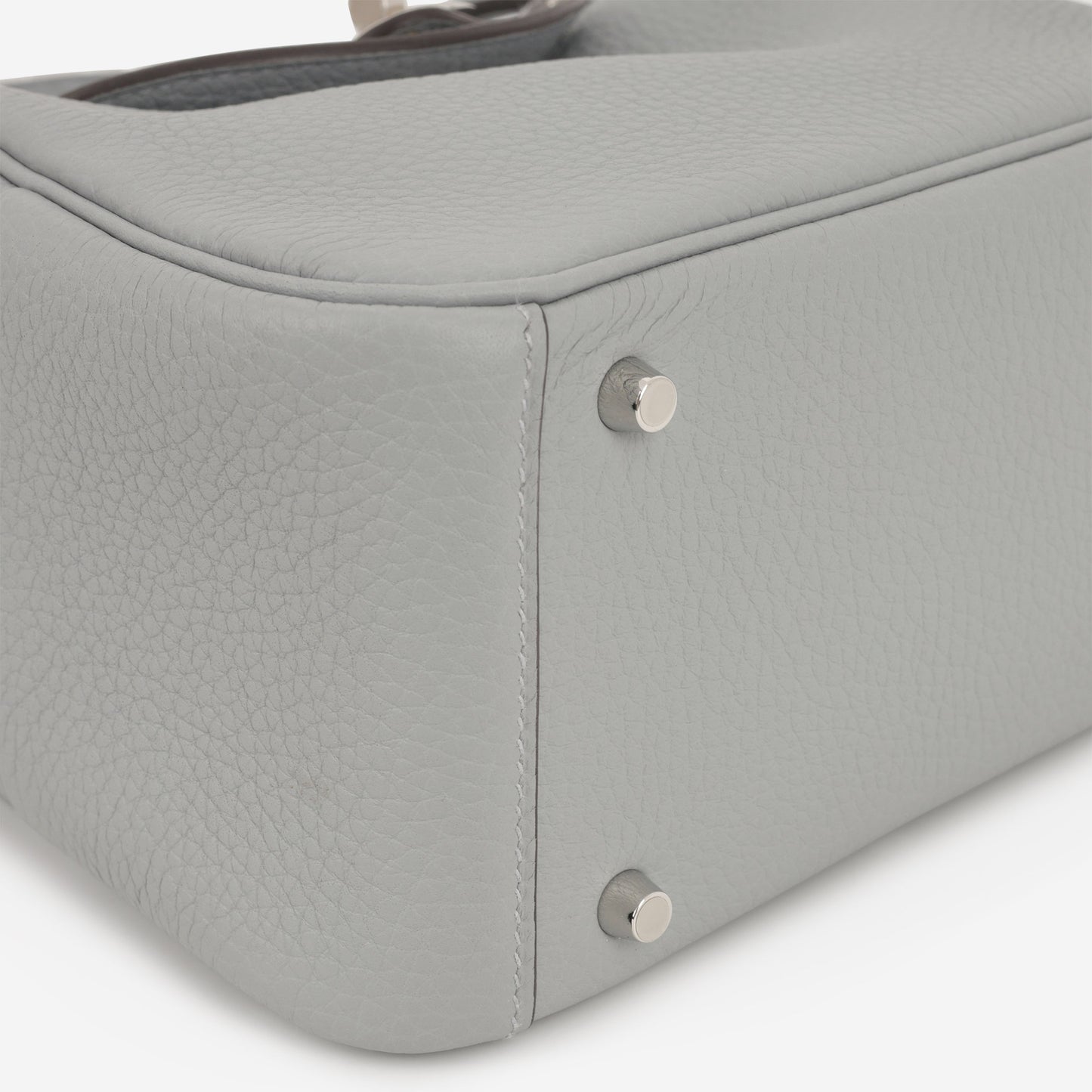 Hermès Mini Lindy - Gris Pantin Clemence | Palladium Hardware