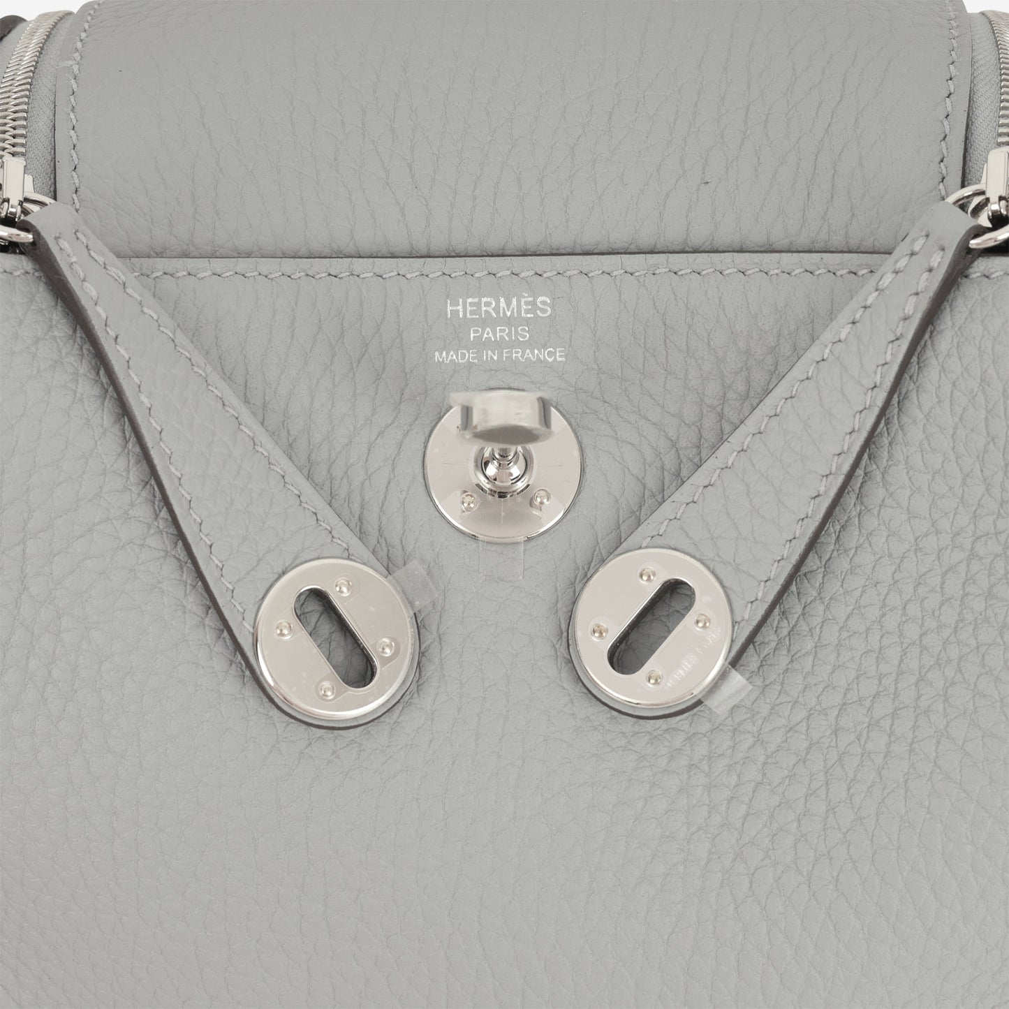Hermès Mini Lindy - Gris Pantin Clemence | Palladium Hardware