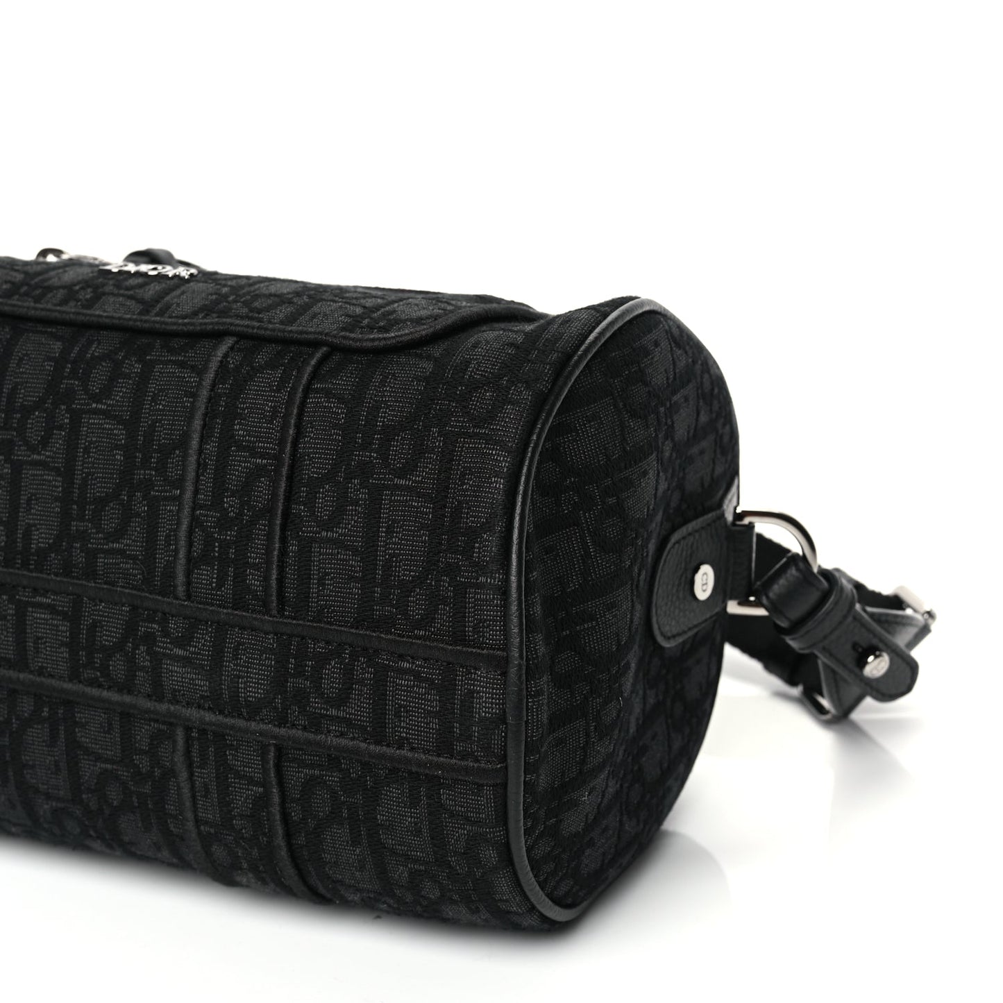Christian Dior Oblique Jacquard Zipped Messenger Bag Black