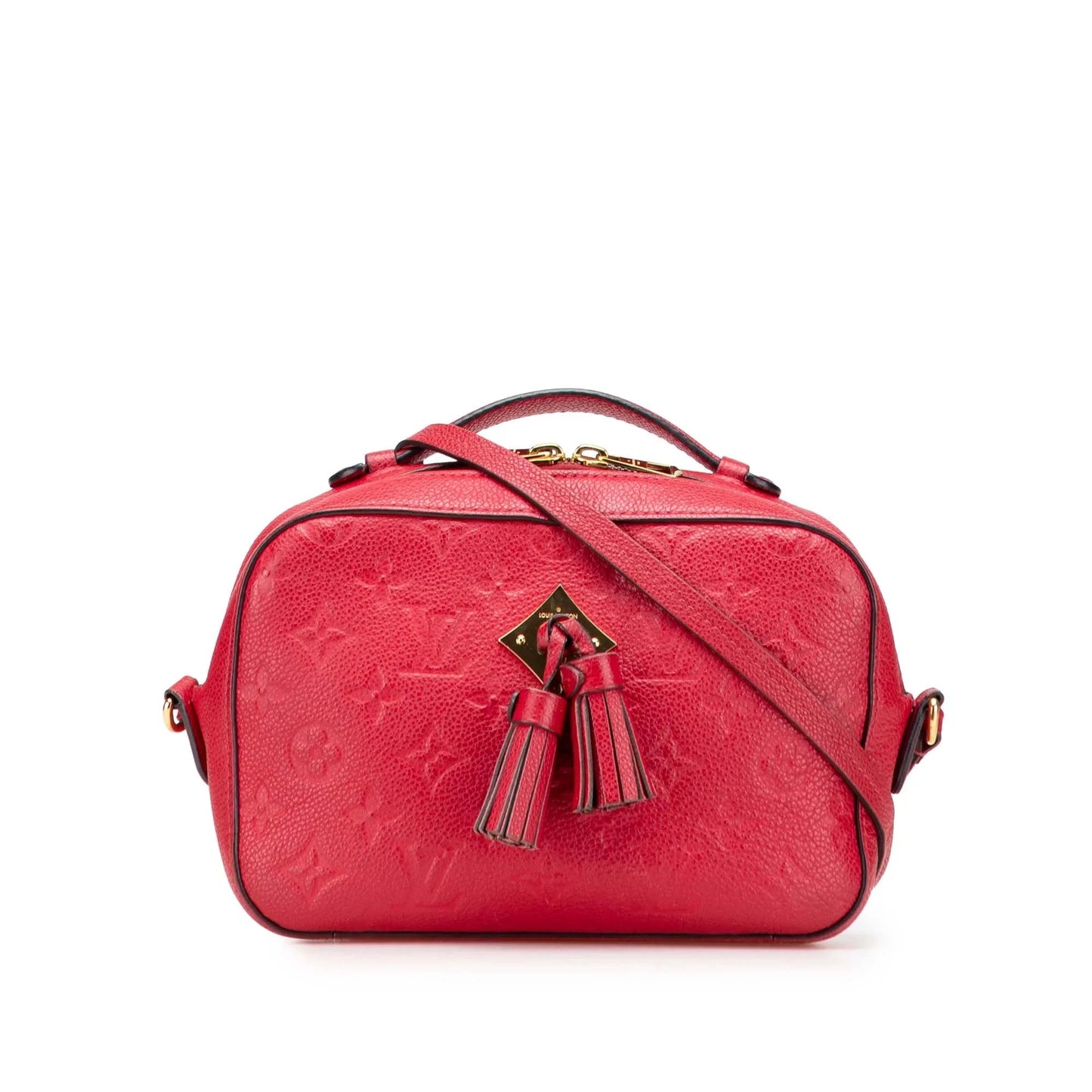 Red Louis Vuitton Monogram Empreinte Saintonge Crossbody Bag