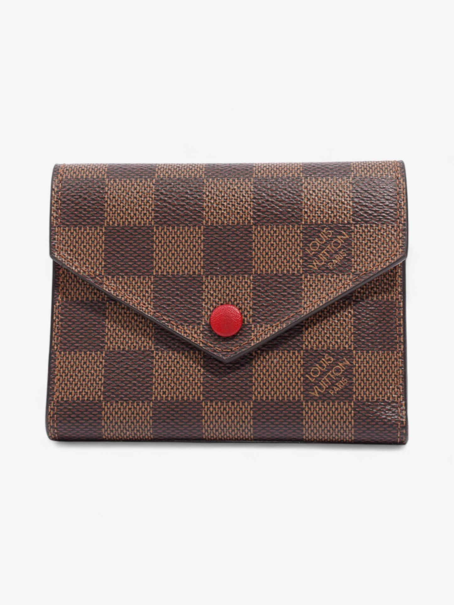 Louis Vuitton Victorine Wallet Damier Ebene / Red Canvas