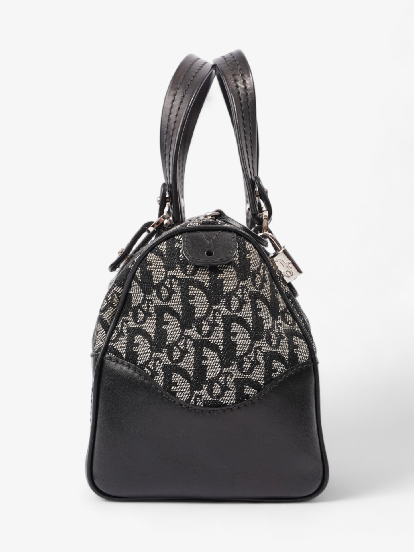Christian Dior Boston Black Diorissimo Canvas Small