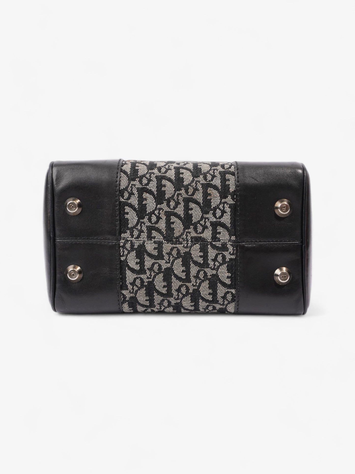 Christian Dior Boston Black Diorissimo Canvas Small