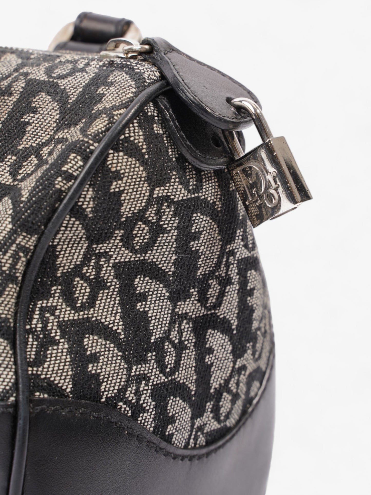 Christian Dior Boston Black Diorissimo Canvas Small