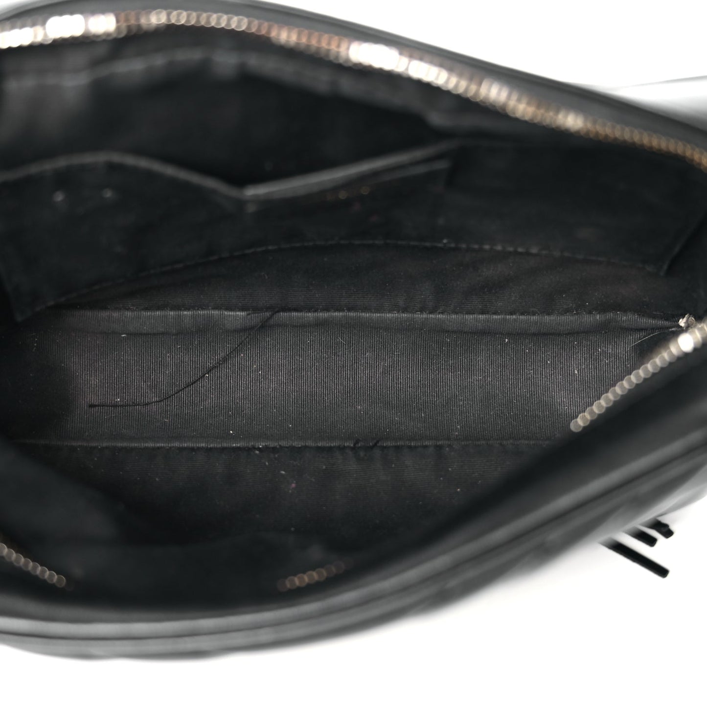 Saint Laurent Calfskin Matelasse Monogram Lou Camera Bag Black