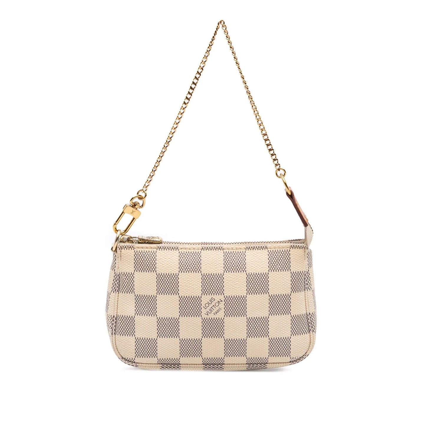 White Louis Vuitton Damier Azur Mini Pochette Accessoires Handbag