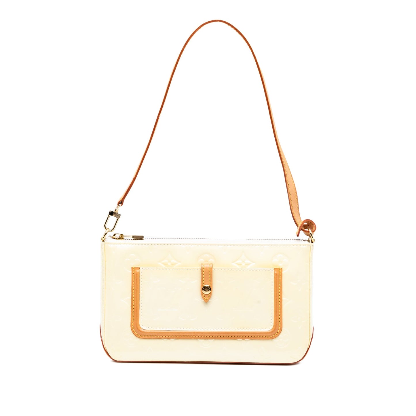 White Louis Vuitton Monogram Vernis Mallory Square Shoulder Bag