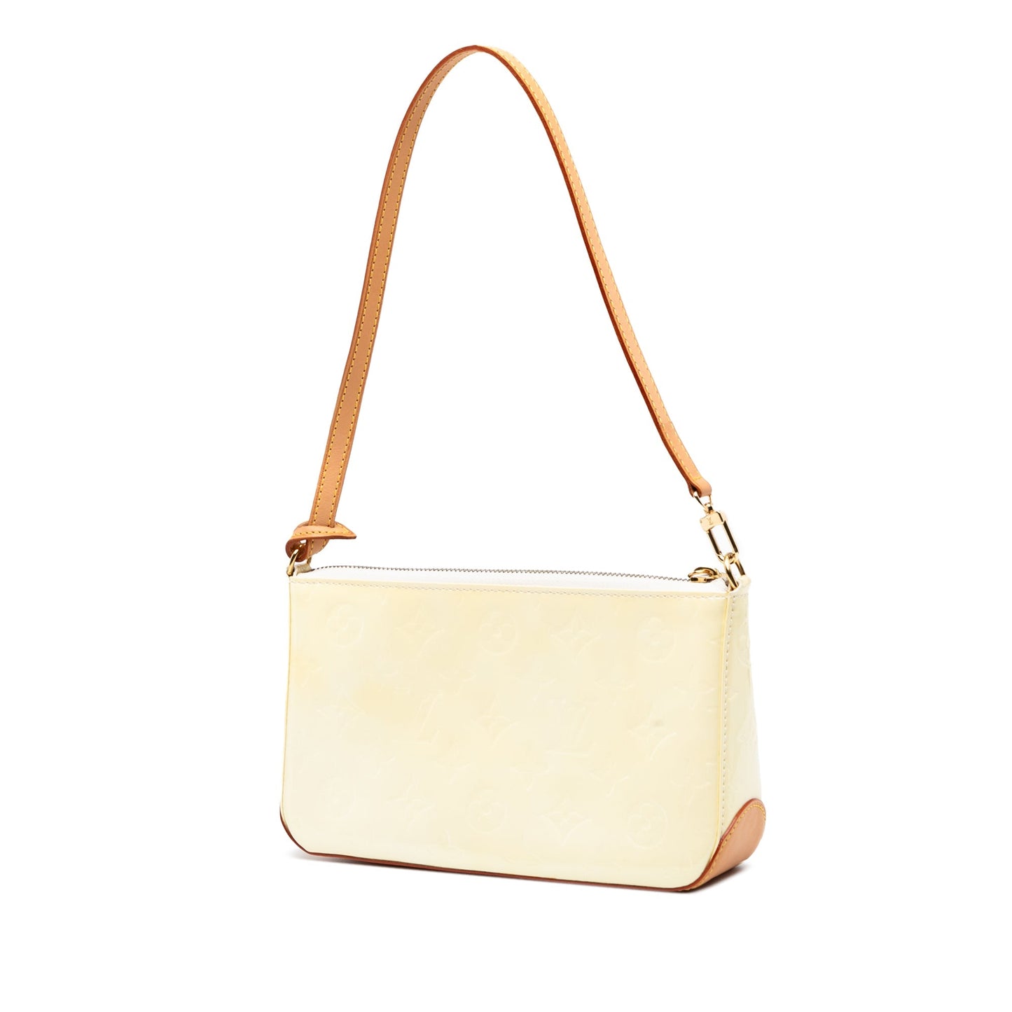 White Louis Vuitton Monogram Vernis Mallory Square Shoulder Bag