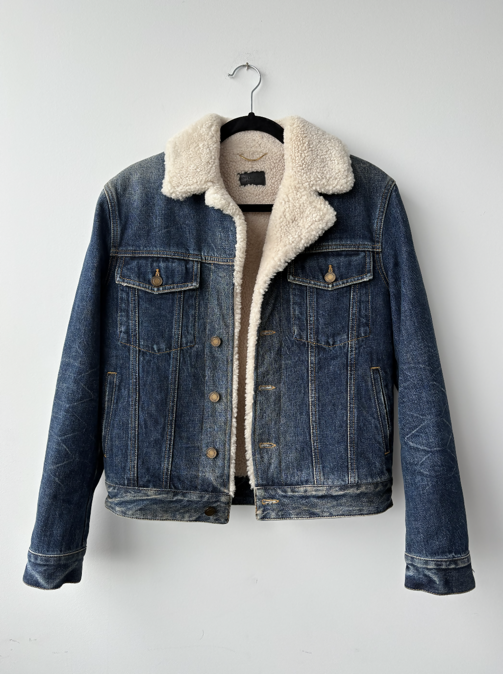Yves Saint Laurent Paris Denim Shearing Jacket