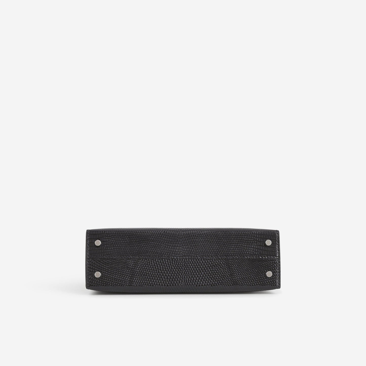 Hermès Mini Kelly - Black Salvator Lizard Lisse | Palladium Hardware