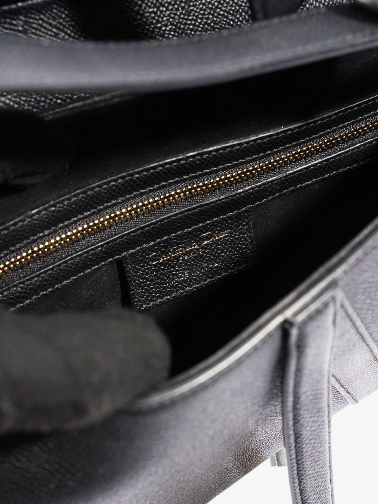 Christian Dior Saddle Bag Black Calfskin Leather