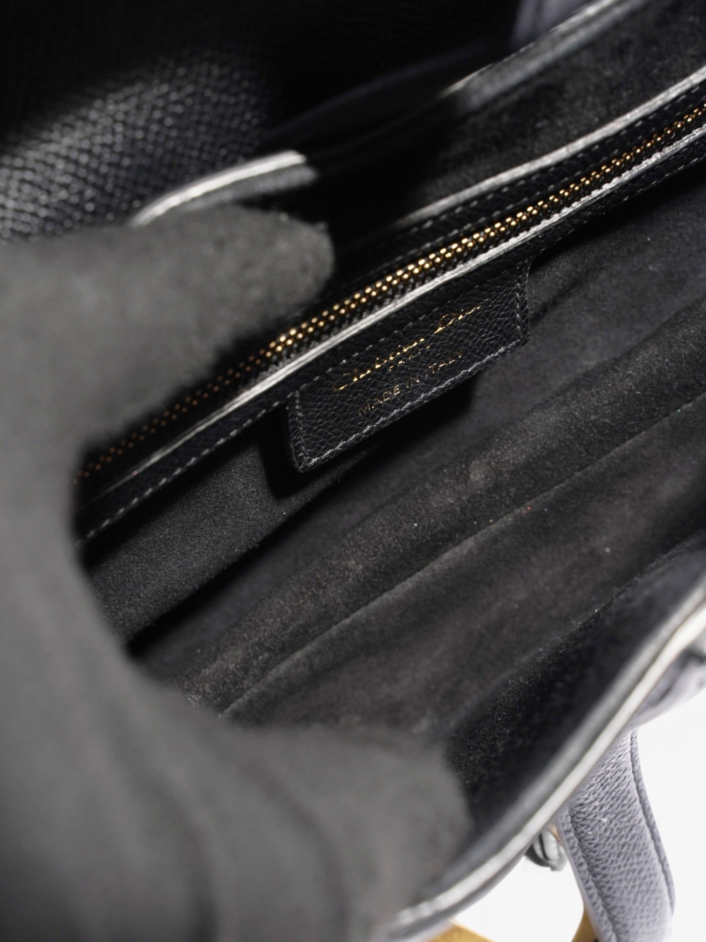 Christian Dior Saddle Bag Black Calfskin Leather