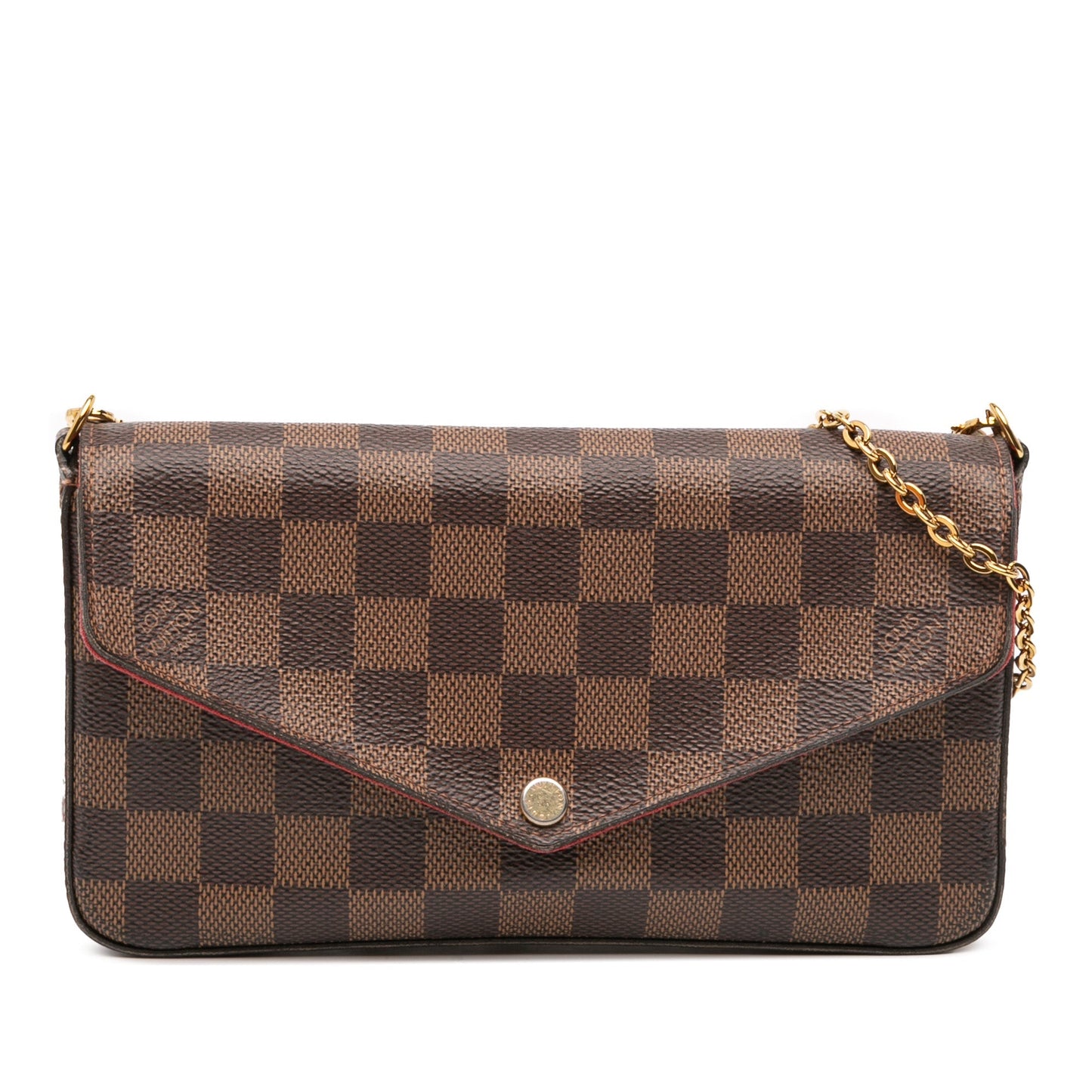 Brown Louis Vuitton Damier Ebene Pochette Felicie Crossbody Bag