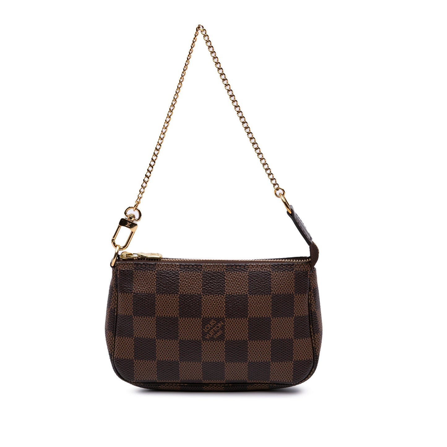 Brown Louis Vuitton Damier Ebene Mini Pochette Accessoires Handbag