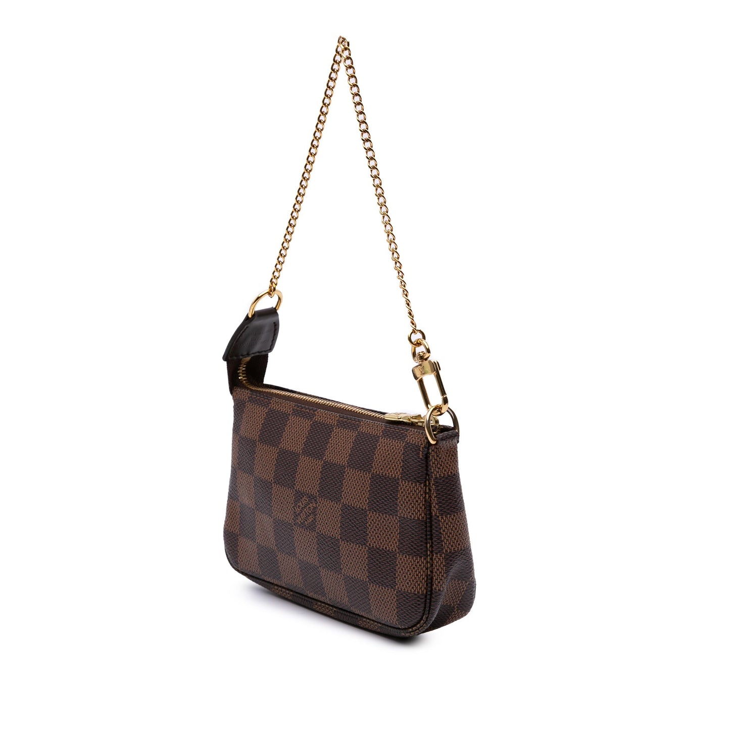 Brown Louis Vuitton Damier Ebene Mini Pochette Accessoires Handbag