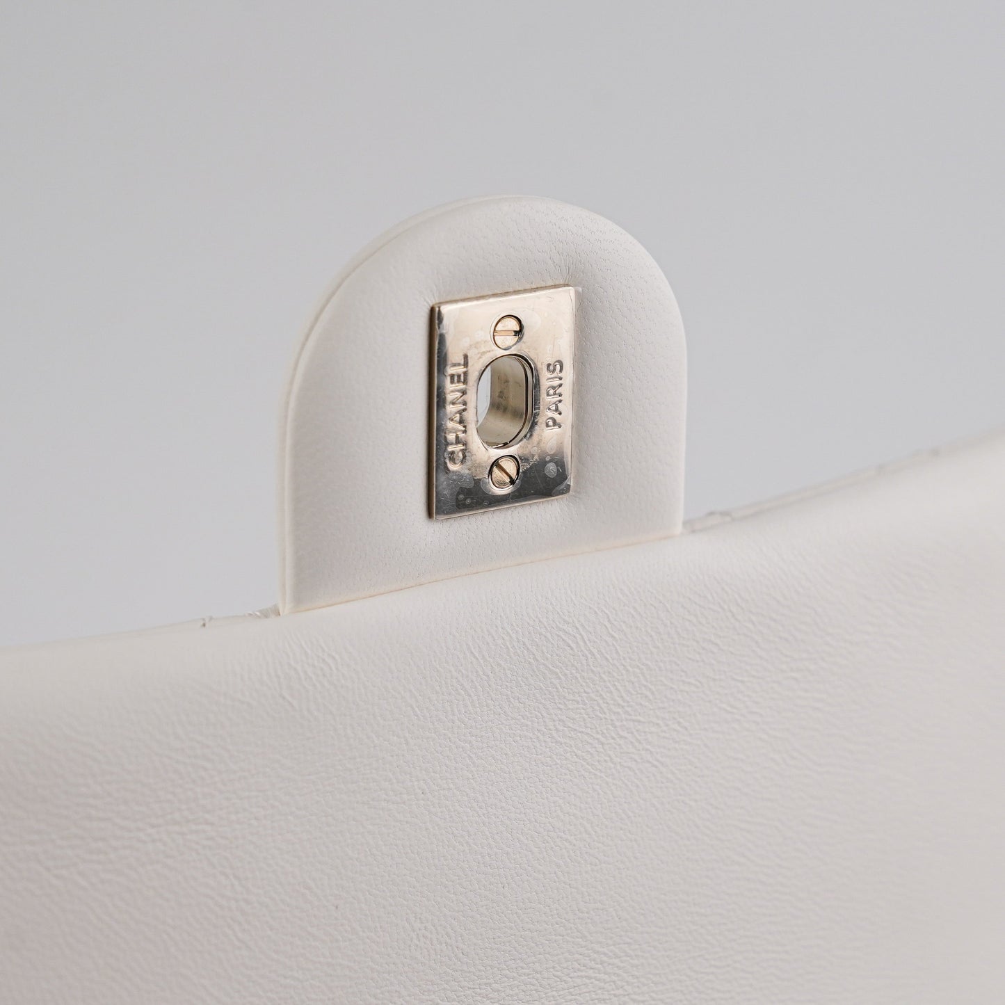 Chanel Mini Rectangular Pearl Crush Lambskin White