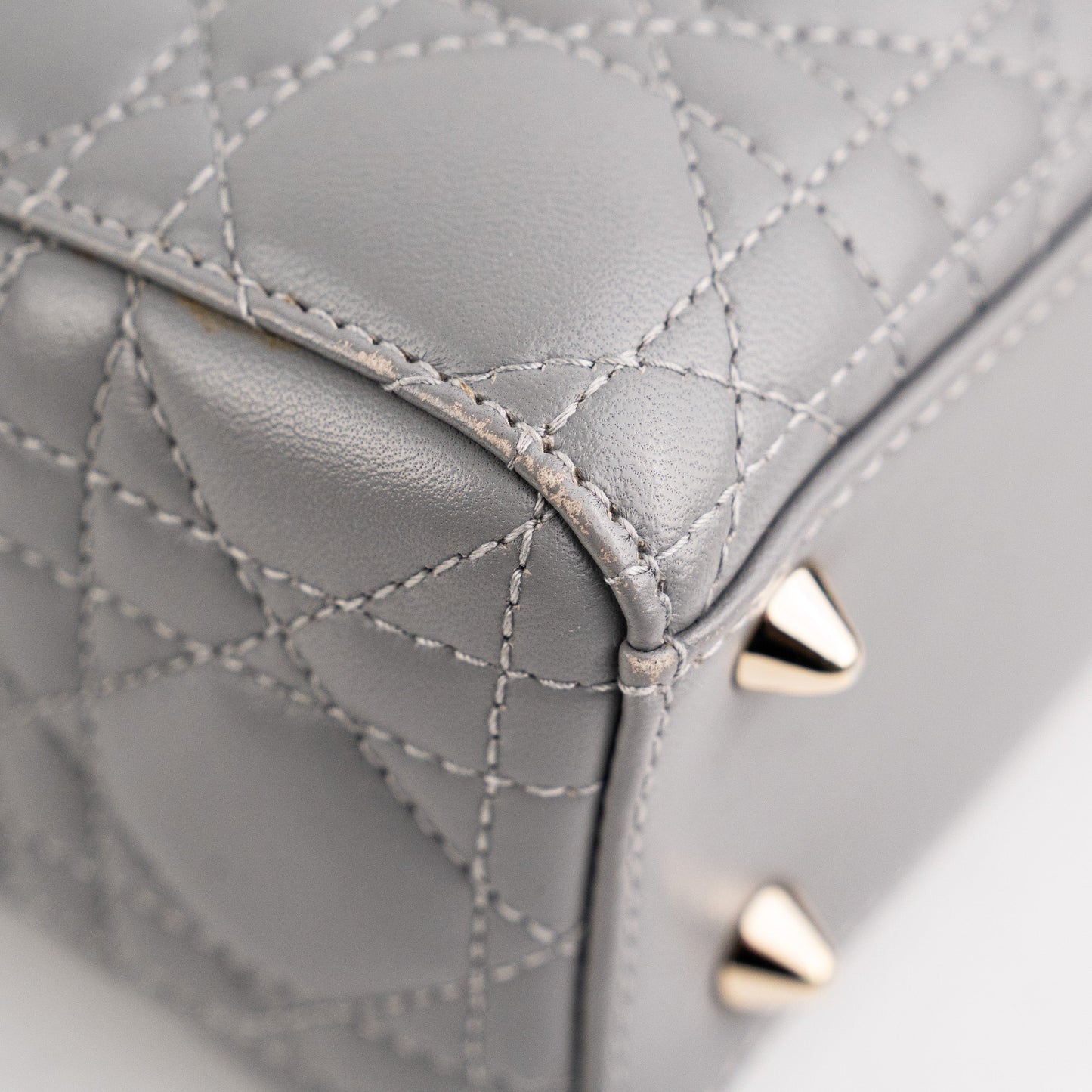 Lady Dior Small ABC Lambskin Grey