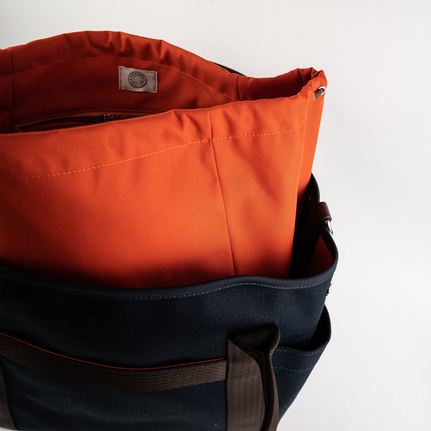 Hermes Canvas The Grooming Bag Navy