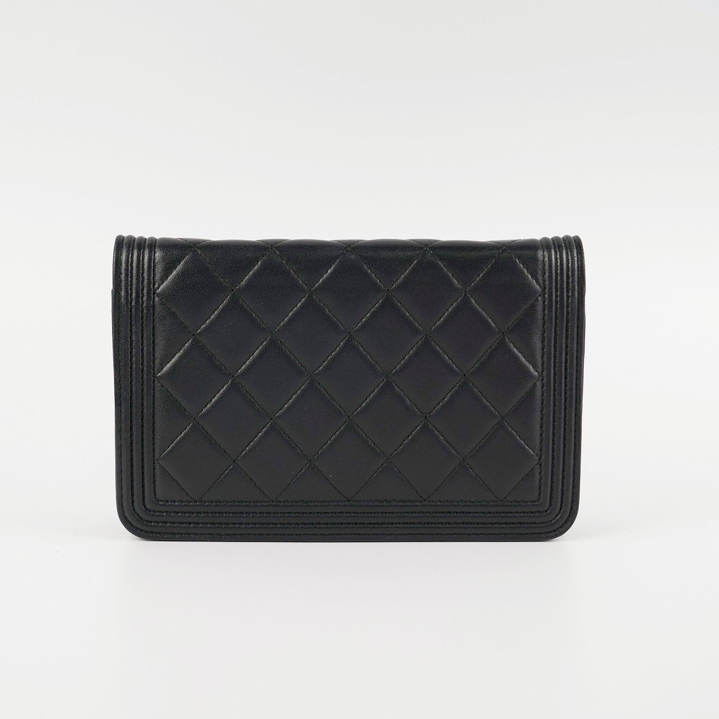 Chanel Boy Wallet On Chain WOC Lambskin Black