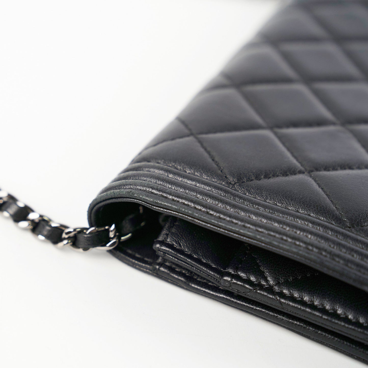 Chanel Boy Wallet On Chain WOC Lambskin Black