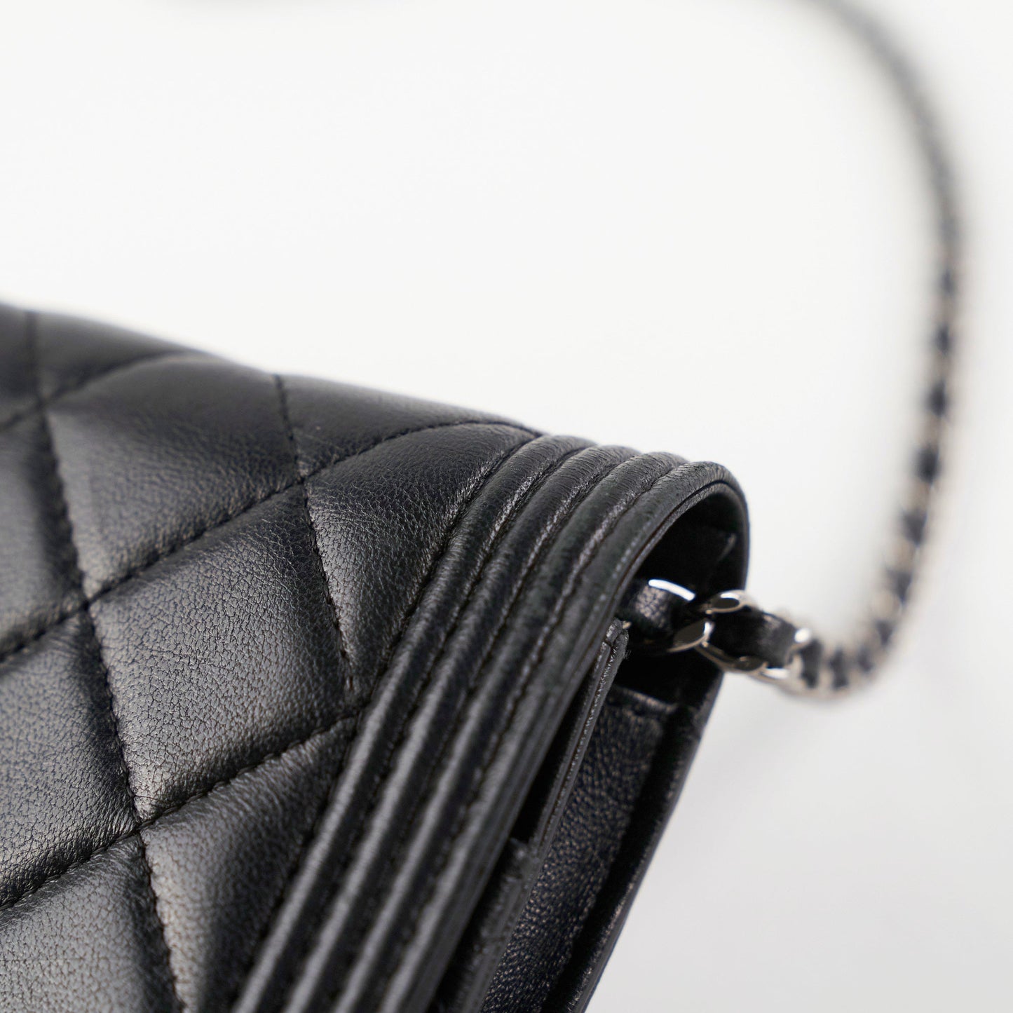 Chanel Boy Wallet On Chain WOC Lambskin Black
