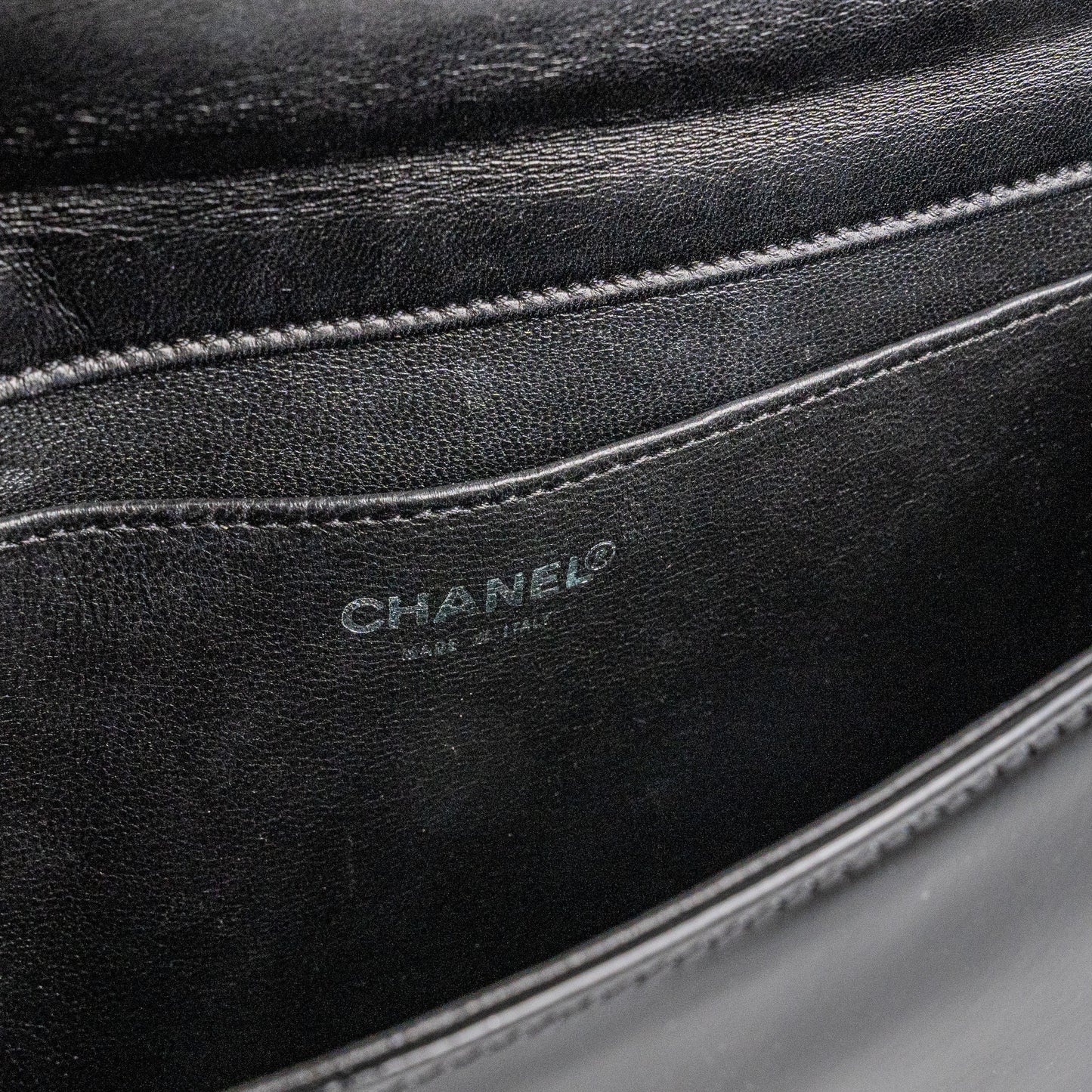 Chanel  Patent Graphic Clutch