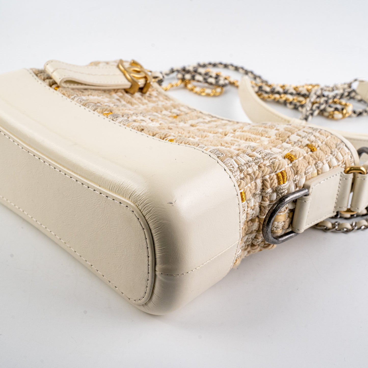 ITEM 29 - Chanel Small Gabrielle Stripe Tweed Beige/Cream