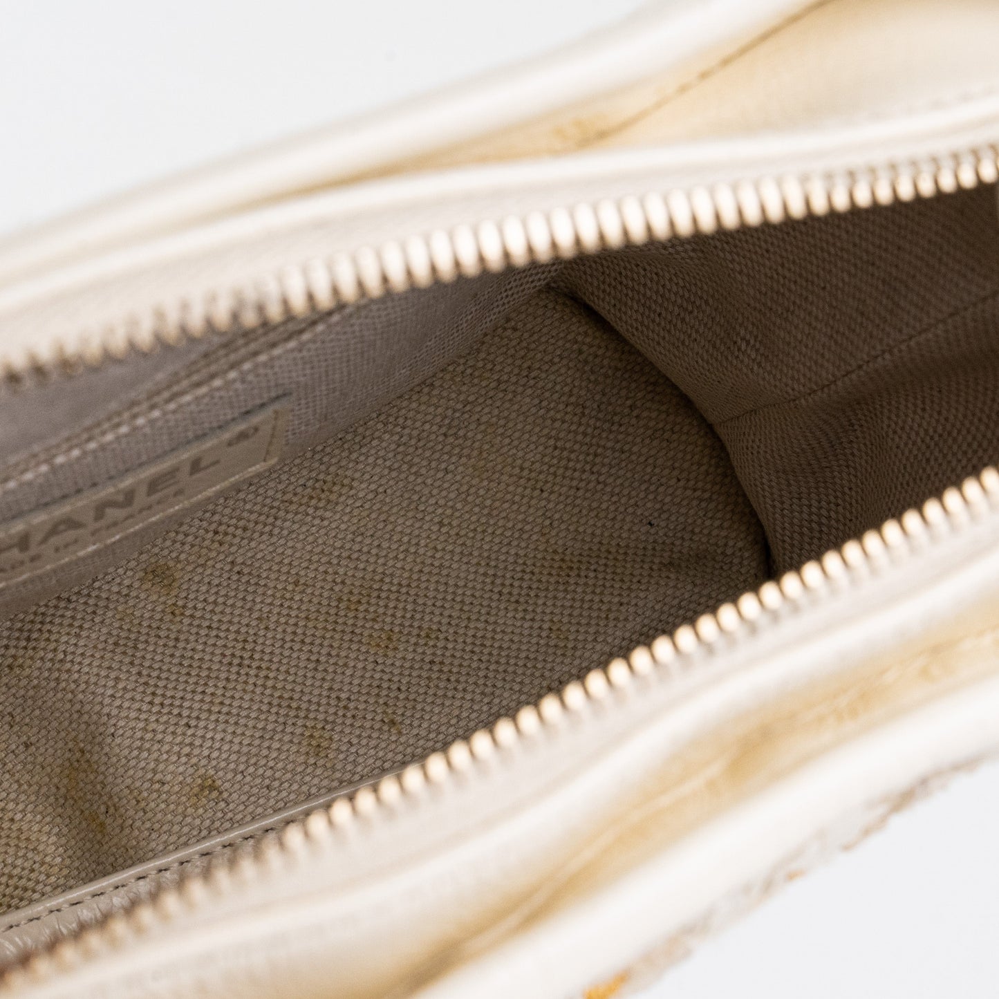 ITEM 29 - Chanel Small Gabrielle Stripe Tweed Beige/Cream