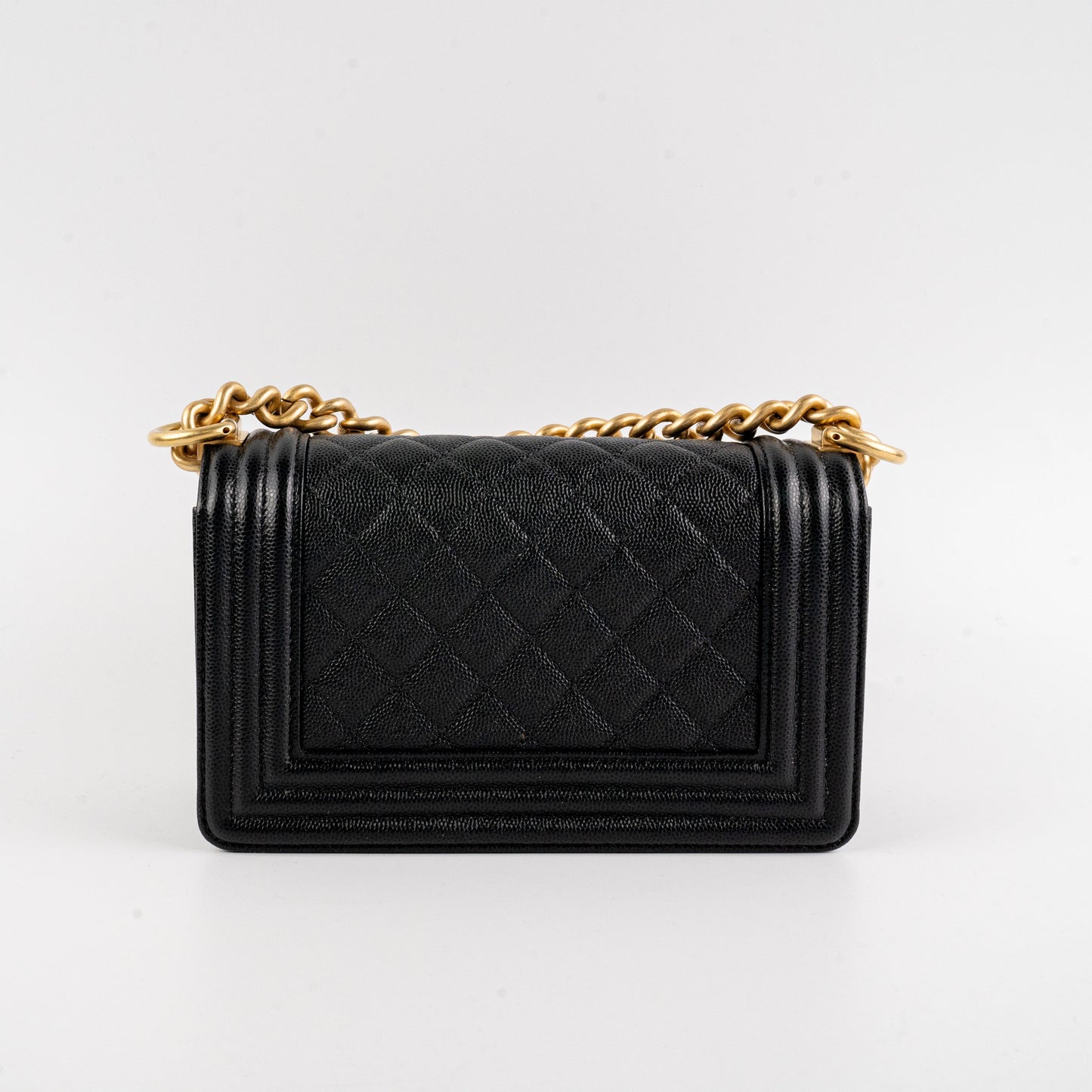 Chanel Caviar Small Black Boy Gold Hardware