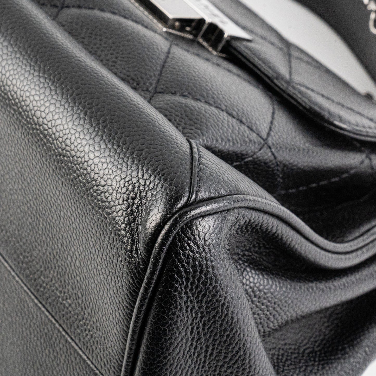 Chanel Black Caviar Seasonal Shoulder Flap Bag