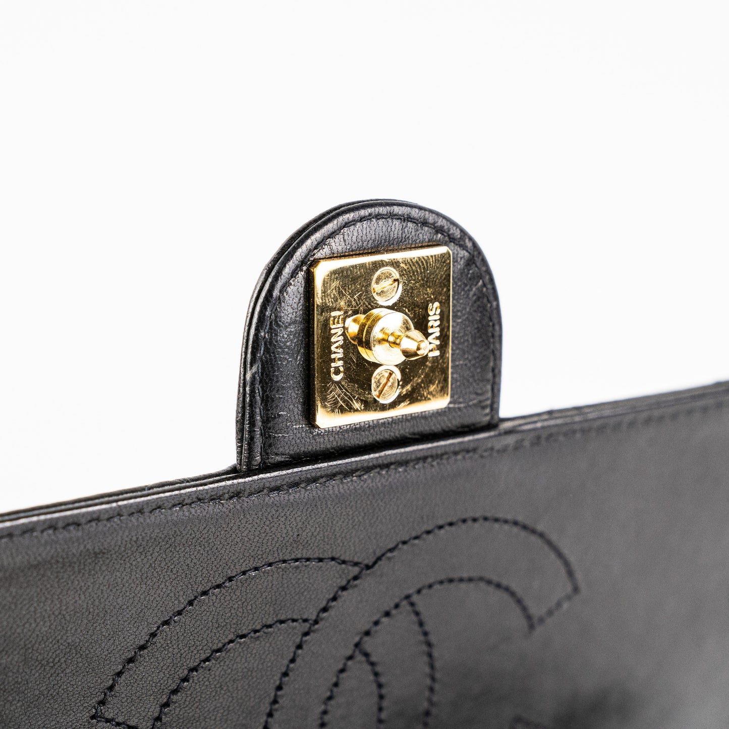 Chanel  Black Lambskin Flap Bag HOLD