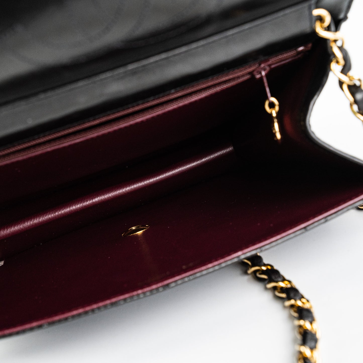Chanel  Black Lambskin Flap Bag HOLD