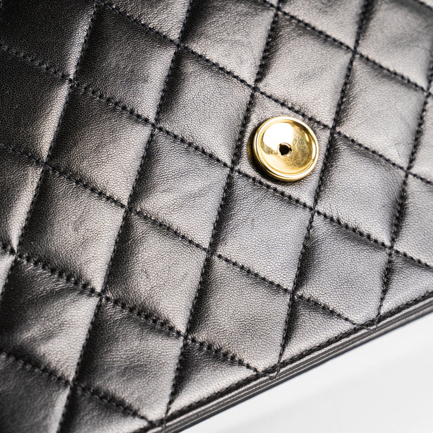 Chanel  Black Lambskin Flap Bag HOLD