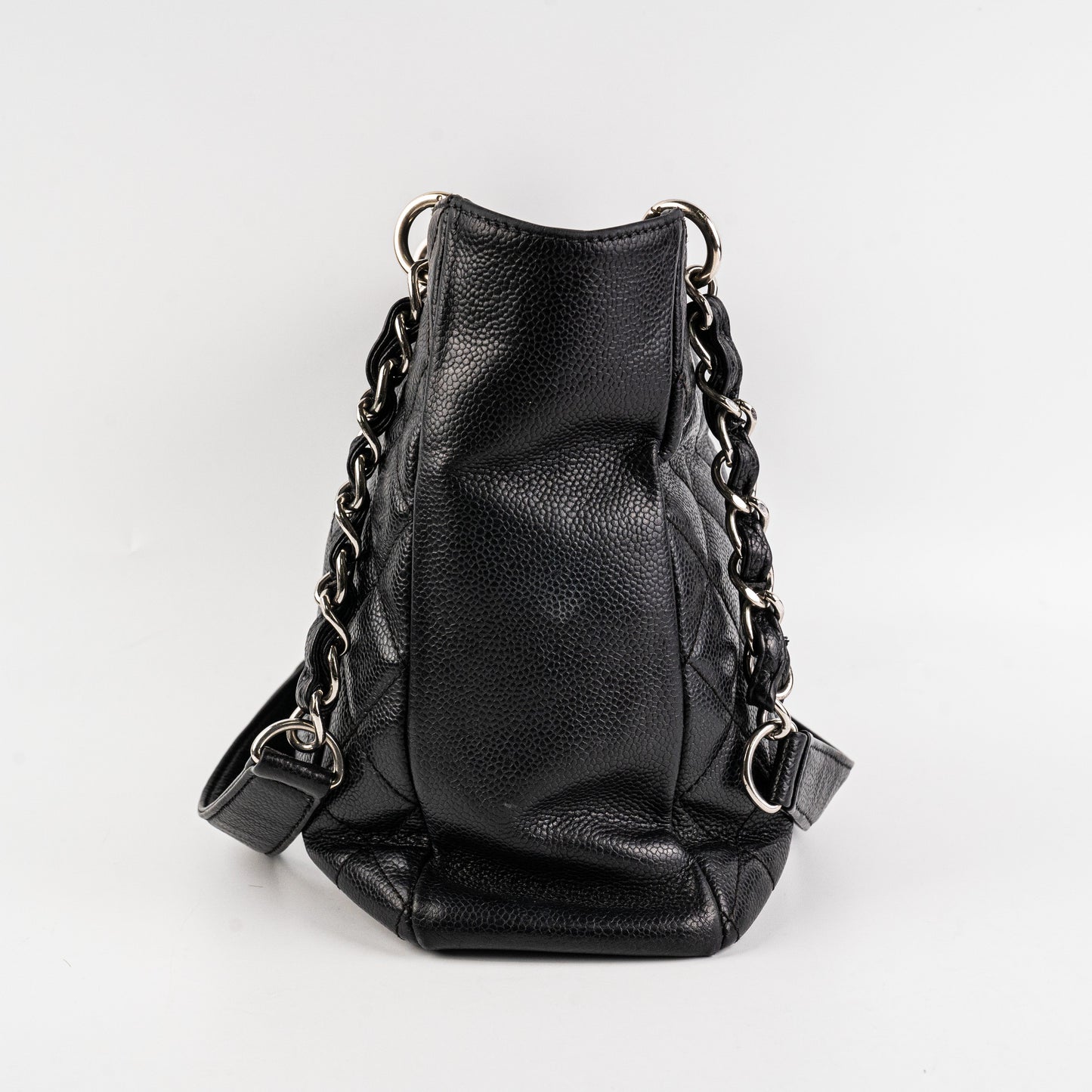 Chanel PST Caviar Black Shoulder Tote Bag