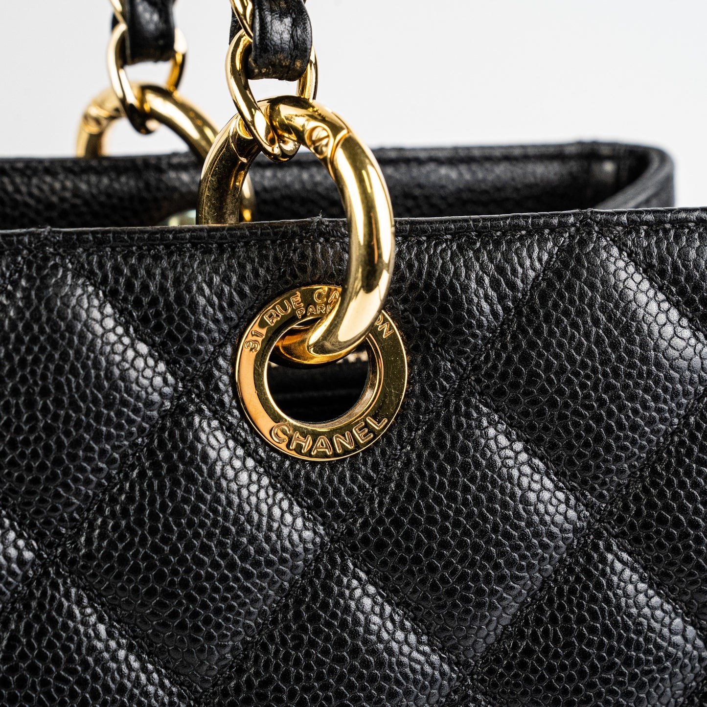 Chanel GST Caviar Black Tote Bag