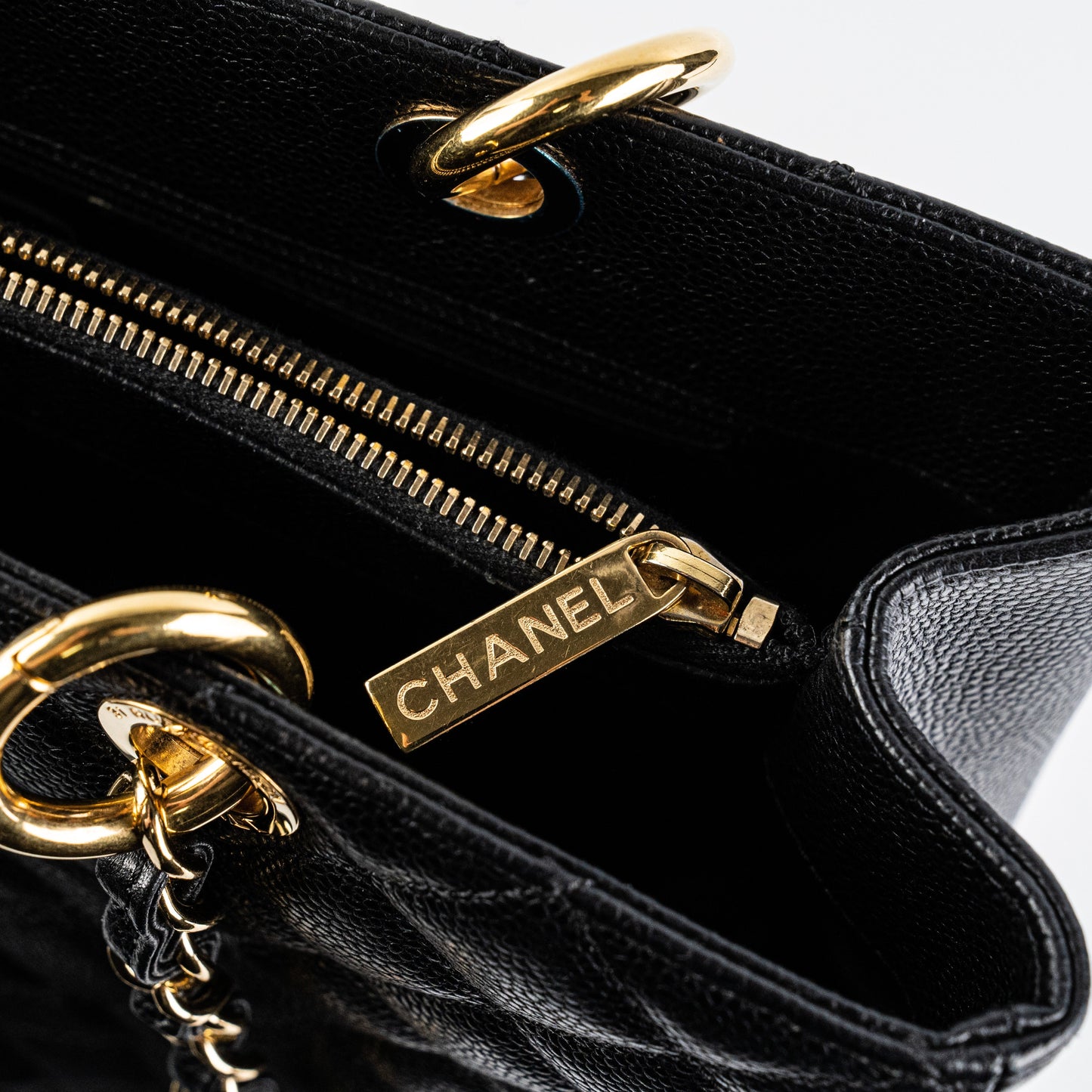 Chanel GST Caviar Black Tote Bag