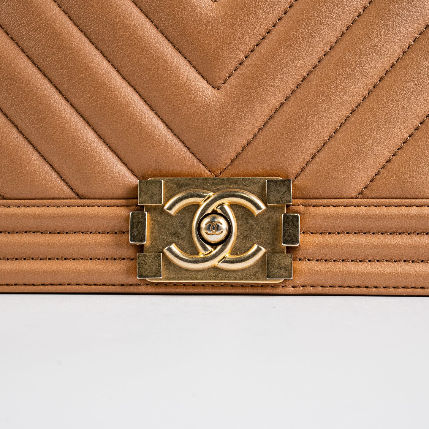 Chanel Old Medium Boy Caramel